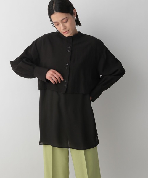 LOWRYS FARM（ローリーズファーム）の「マルチＷＡＹドッキングシャツロングスリーブ　186128（シャツ/ブラウス・レディース・ブラック/グリーン/アイボリー・FREE）」の19枚目の写真