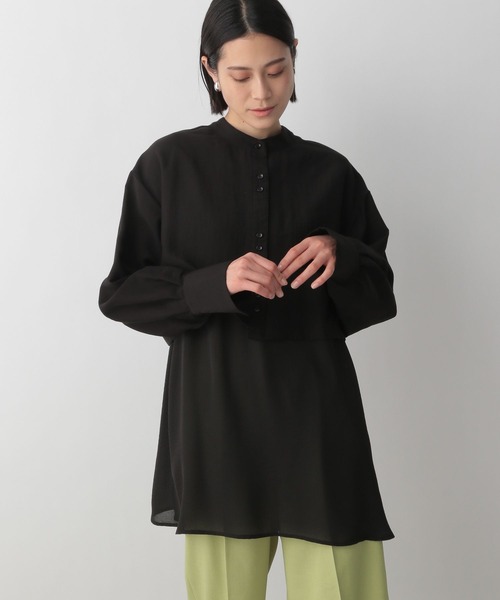 LOWRYS FARM（ローリーズファーム）の「マルチＷＡＹドッキングシャツロングスリーブ　186128（シャツ/ブラウス・レディース・ブラック/グリーン/アイボリー・FREE）」の20枚目の写真