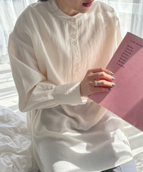 LOWRYS FARM（ローリーズファーム）の「マルチＷＡＹドッキングシャツロングスリーブ　186128（シャツ/ブラウス・レディース・ブラック/グリーン/アイボリー・FREE）」の5枚目の写真