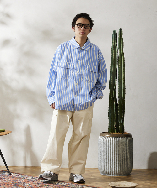 JOURNAL STANDARD relume（ジャーナルスタンダード　レリューム）の「【HOUSE HOLD / ハウスホールド】イージーワイドカーゴパンツ（カーゴパンツ・メンズ・アイボリー/カーキ/ブラック/オリーブ・LARGE/X-LARGE/MEDIUM）」の10枚目の写真