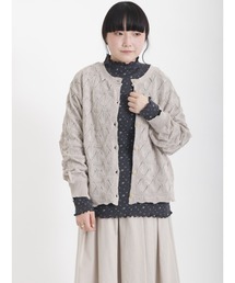 Samansa Mos2 | 前後着透かし裏地付カーディガン(カーディガン/ボレロ)