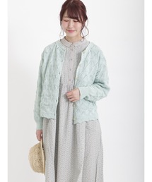 Samansa Mos2 | 前後着透かし裏地付カーディガン(カーディガン/ボレロ)