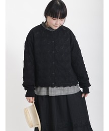 Samansa Mos2 | 前後着透かし裏地付カーディガン(カーディガン/ボレロ)