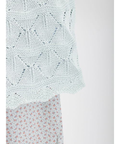 Samansa Mos2(サマンサ モスモス)の「前後着透かし裏地付カーディガン(カーディガン/ボレロ・レディース・ブラック/ベージュ/ミント・フリ-)」の16枚目の写真