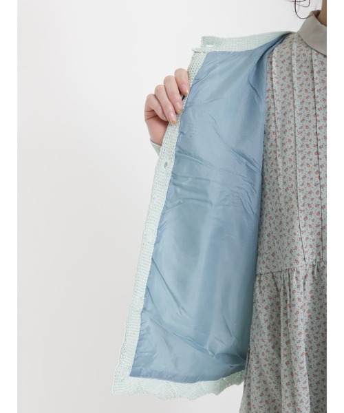 Samansa Mos2(サマンサ モスモス)の「前後着透かし裏地付カーディガン(カーディガン/ボレロ・レディース・ブラック/ベージュ/ミント・フリ-)」の13枚目の写真