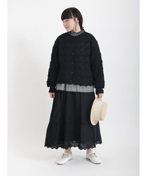 Samansa Mos2(サマンサ モスモス)の「前後着透かし裏地付カーディガン(カーディガン/ボレロ・レディース・ブラック/ベージュ/ミント・フリ-)」の17枚目の写真