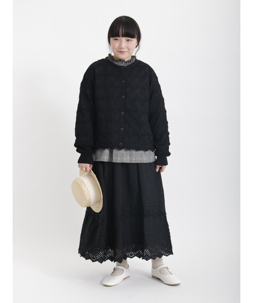 Samansa Mos2(サマンサ モスモス)の「前後着透かし裏地付カーディガン(カーディガン/ボレロ・レディース・ブラック/ベージュ/ミント・フリ-)」の20枚目の写真