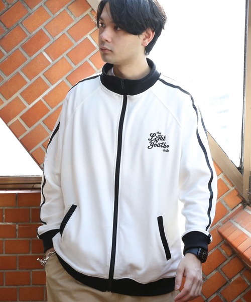 8(eight)(エイト)の「ライントラックジャケット(ジャージ・メンズ・杢グレー/オフホワイト/ロイヤルブルー/ブラック・LARGE/MEDIUM)」の5枚目の写真