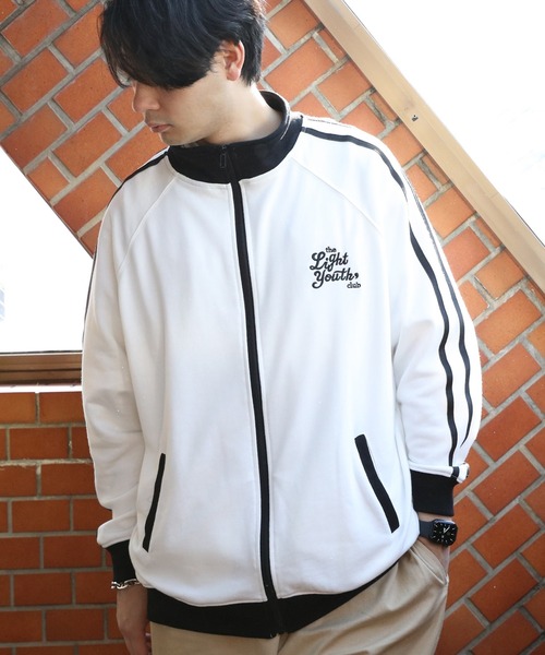 8(eight)(エイト)の「ライントラックジャケット(ジャージ・メンズ・杢グレー/オフホワイト/ロイヤルブルー/ブラック・LARGE/MEDIUM)」の6枚目の写真