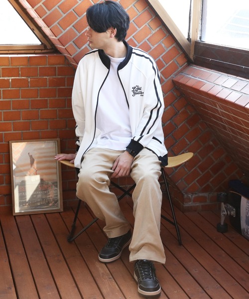 8(eight)(エイト)の「ライントラックジャケット(ジャージ・メンズ・杢グレー/オフホワイト/ロイヤルブルー/ブラック・LARGE/MEDIUM)」の8枚目の写真