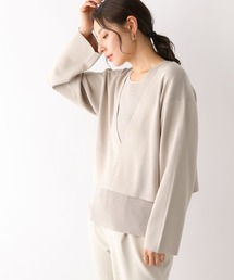 LEPSIM | 12ゲージ深Vショート2ピースセット　189318(ニット/セーター)