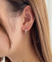 金属アレルギー対応/ワンタッチフープピアス/サージカルステンレス