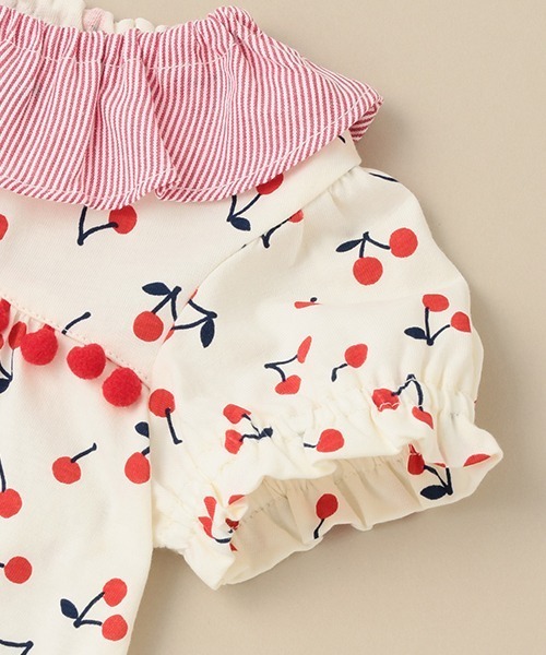 baby cheer（ベイビーチアー）の「さくらんぼ柄ワンピース（ワンピース・キッズ・レッド・80ｃｍ/90cm/110cm/100cm/120cm）」の5枚目の写真