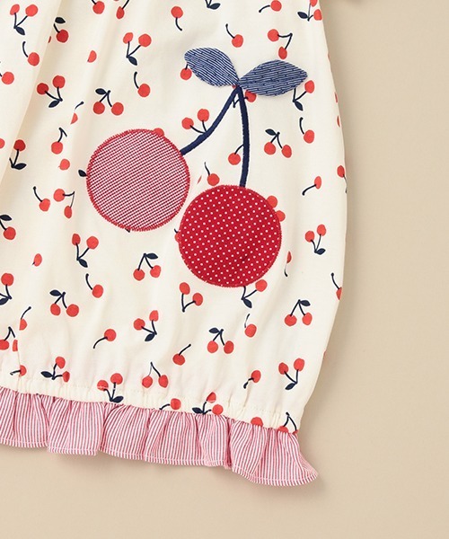 baby cheer（ベイビーチアー）の「さくらんぼ柄ワンピース（ワンピース・キッズ・レッド・80ｃｍ/90cm/110cm/100cm/120cm）」の6枚目の写真