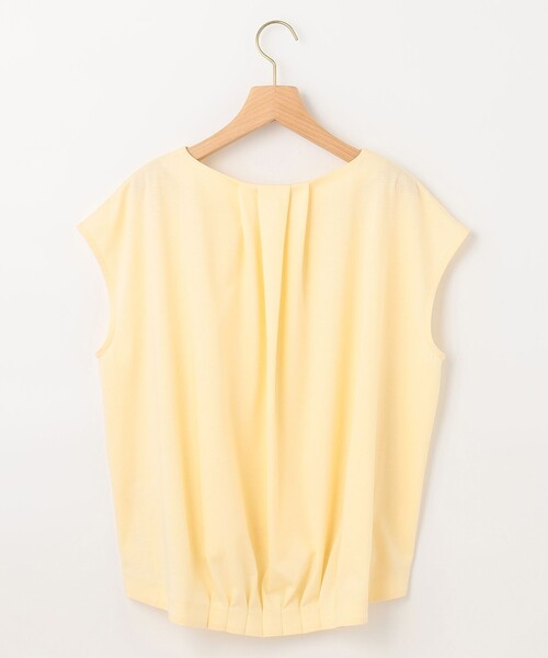組曲(クミキョク)の「【洗える】シルケットポンチ ラウンドネックカットソー(Tシャツ/カットソー・レディース・ネイビー系/イエロー系/スモーキーグリーン系/アイボリー系・2)」の22枚目の写真