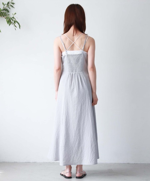 archives（アルシーヴ）の「シアーチェックキャミワンピース×2way