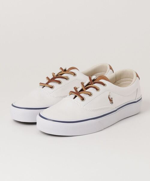 POLO RALPH LAUREN(ポロ ラルフ ローレン)の「ポロ ラルフ ローレン ウィメンズ/KEATON-PONY キートンポニー / スニーカー(スニーカー・レディース・ホワイト・70/60/50/40)」の1枚目の写真