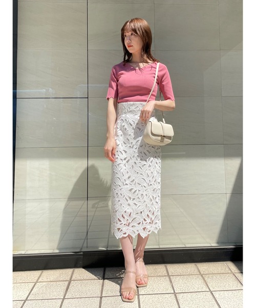 SNIDEL（スナイデル）の「レースタイトスカート（スカート）」 - WEAR