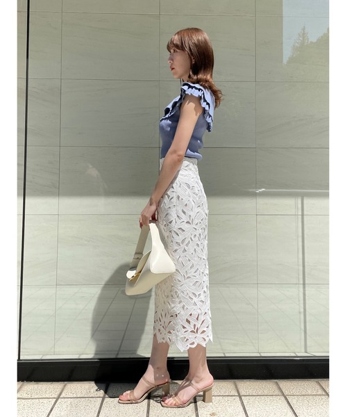 SNIDEL（スナイデル）の「レースタイトスカート（スカート）」 - WEAR