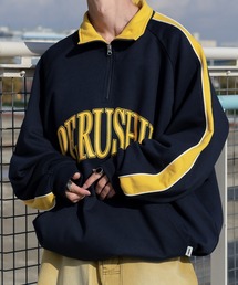 Perushu | サイドパイピングラインハーフジップスウェット(スウェット)