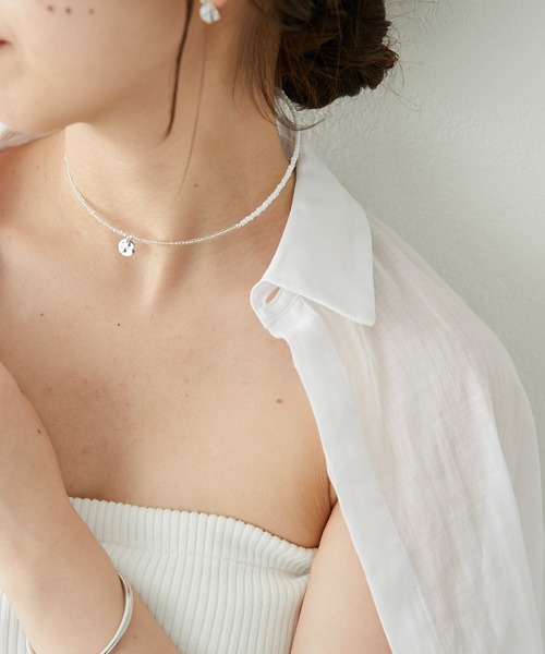 PAPILLONNER（パピヨネ）の「ビーズチョーカー（チョーカー・レディース・クリア/ブルー・FREE）」の7枚目の写真