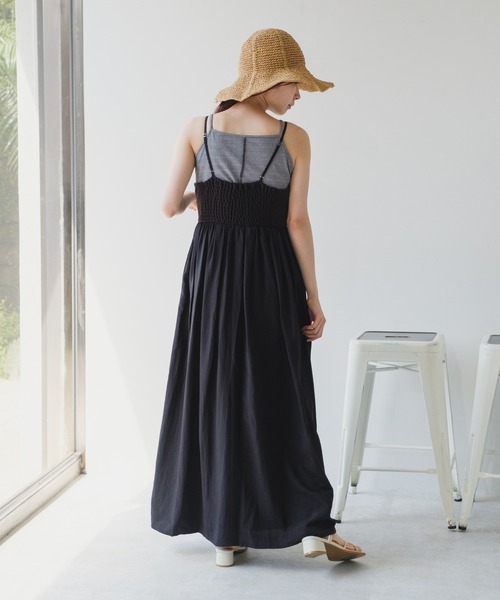 Kastane（カスタネ）の「カップ付ギンガムチェックキャミ（キャミソール・レディース・オレンジ/ブラック/ブルー・FREE）」の11枚目の写真