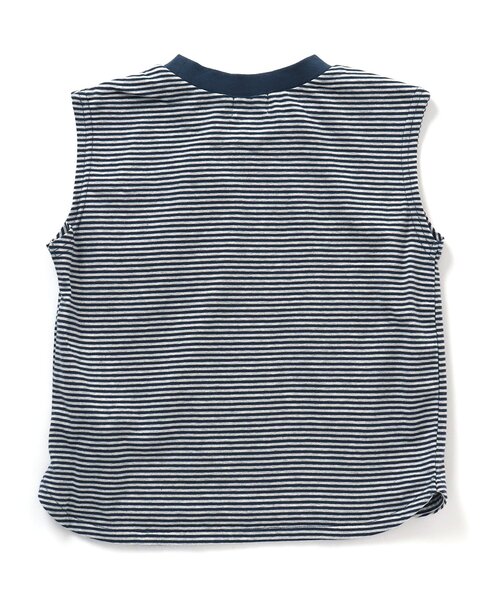 F.O.KIDS（エフオーキッズ）の「サイドスリットボーダーノースリーブ（タンクトップ・キッズ・ネイビー/オレンジ/グリーン/ブラック・80/90/95/100/110/120/130/140/150）」の9枚目の写真