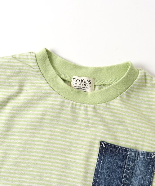 F.O.KIDS（エフオーキッズ）の「サイドスリットボーダーノースリーブ（タンクトップ・キッズ・ネイビー/オレンジ/グリーン/ブラック・80/90/95/100/110/120/130/140/150）」の5枚目の写真