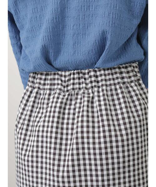 ehka sopo（エヘカソポ）の「ギンガムチェックナロースカート（スカート・レディース・キャメル/グリーン/ブラック・ﾌﾘ-）」の15枚目の写真