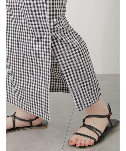 ehka sopo（エヘカソポ）の「ギンガムチェックナロースカート（スカート・レディース・キャメル/グリーン/ブラック・ﾌﾘ-）」の14枚目の写真