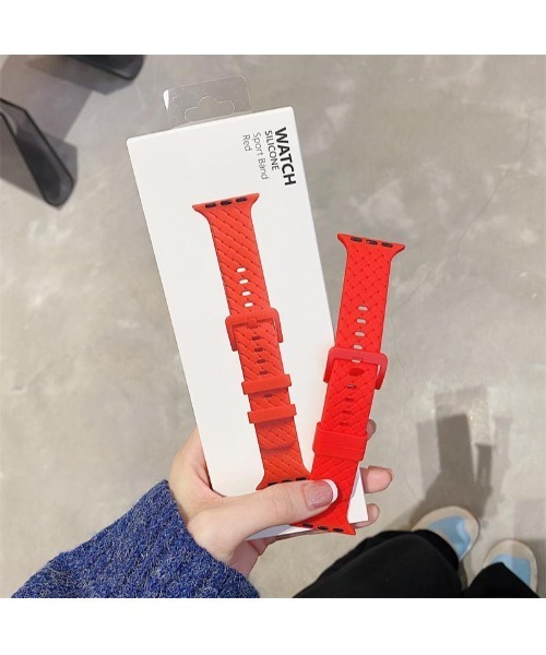ABBEY MARKET(アビーマーケット)の「Apple Watch専用シリコンバンド 38/40/41㎜(デジタル腕時計・メンズ・ホワイト/グリーン/イエロー/オレンジ/ピンク/レッド/ブラック・S)」の6枚目の写真