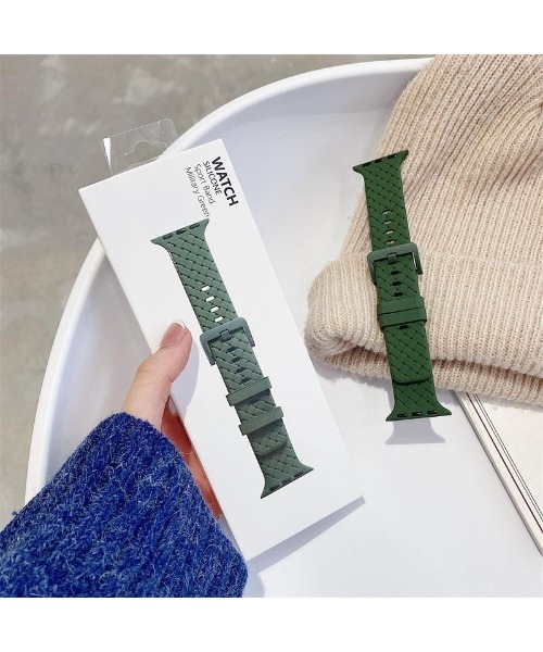 ABBEY MARKET(アビーマーケット)の「Apple Watch専用シリコンバンド 38/40/41㎜(デジタル腕時計・メンズ・ホワイト/グリーン/イエロー/オレンジ/ピンク/レッド/ブラック・S)」の1枚目の写真