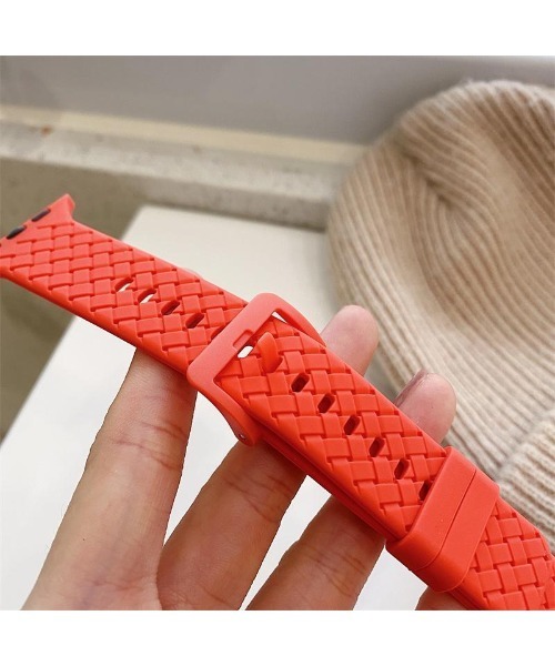 ABBEY MARKET(アビーマーケット)の「Apple Watch専用シリコンバンド 38/40/41㎜(デジタル腕時計・メンズ・ホワイト/グリーン/イエロー/オレンジ/ピンク/レッド/ブラック・S)」の8枚目の写真