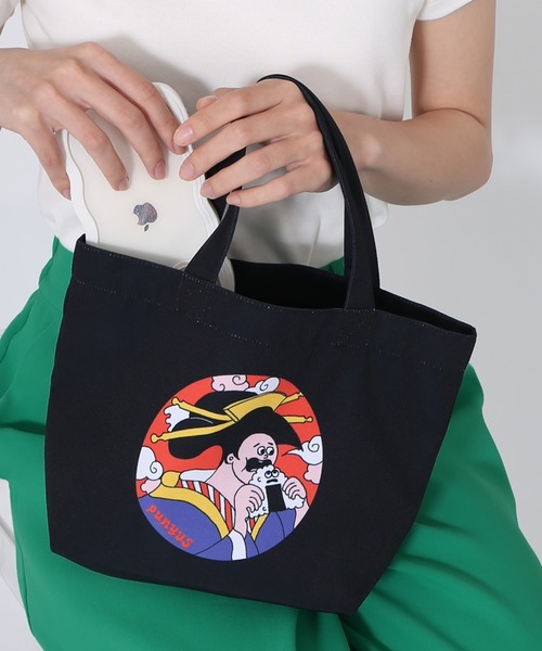 PUNYUS（プニュズ）の「芸者ランチトートバッグ（トートバッグ・レディース・アイボリー/ブラック・FREE）」の2枚目の写真