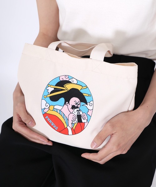 PUNYUS（プニュズ）の「芸者ランチトートバッグ（トートバッグ・レディース・アイボリー/ブラック・FREE）」の10枚目の写真