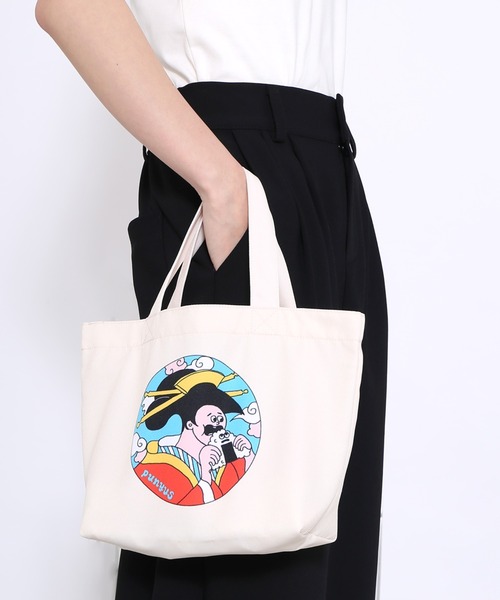 PUNYUS（プニュズ）の「芸者ランチトートバッグ（トートバッグ・レディース・アイボリー/ブラック・FREE）」の9枚目の写真