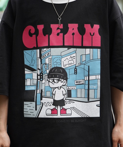 Roo(ルー)の「【Roo / ルー】自撮りイラスト / フロントプリント ビッグシルエット半袖リンガーTシャツ カットソー(Tシャツ/カットソー・メンズ・ホワイト/ブラック/チャコールグレー/ホワイト系その他/ブラック系その他/ホワイト系その他2・M/L)」の20枚目の写真