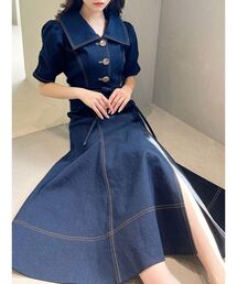 RESEXXY | ステッチデザインロングワンピース(ワンピース)