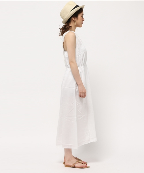 ROSE BUD(ローズバッド)の「AWH-D-15696 RAYON SLEEVELESS LONG DRESS(ワンピース・レディース・ホワイト/ネイビー・MEDIUM)」の5枚目の写真