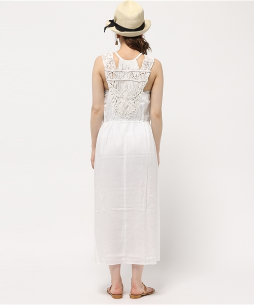 ROSE BUD(ローズバッド)の「AWH-D-15696 RAYON SLEEVELESS LONG DRESS(ワンピース・レディース・ホワイト/ネイビー・MEDIUM)」の4枚目の写真