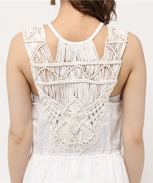 ROSE BUD(ローズバッド)の「AWH-D-15696 RAYON SLEEVELESS LONG DRESS(ワンピース・レディース・ホワイト/ネイビー・MEDIUM)」の10枚目の写真