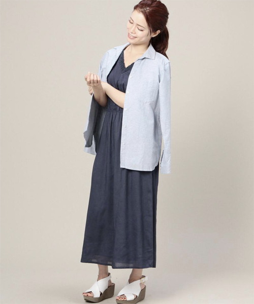 ROSE BUD(ローズバッド)の「AWH-D-15696 RAYON SLEEVELESS LONG DRESS(ワンピース・レディース・ホワイト/ネイビー・MEDIUM)」の11枚目の写真