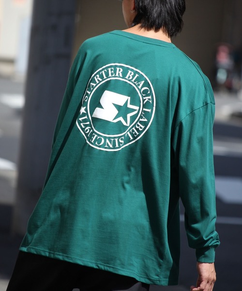 STARTER BLACK LABEL(スターターブラックレーベル)の「【STARTER /スターター】サークル発泡プリント ロングスリーブTシャツ(Tシャツ/カットソー・メンズ・ホワイト/グリーン/ブラック・M/L/XL)」の3枚目の写真