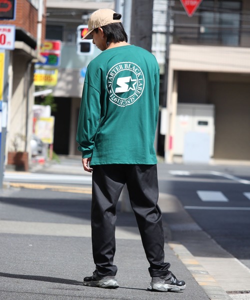 STARTER BLACK LABEL(スターターブラックレーベル)の「【STARTER /スターター】サークル発泡プリント ロングスリーブTシャツ(Tシャツ/カットソー・メンズ・ホワイト/グリーン/ブラック・M/L/XL)」の16枚目の写真