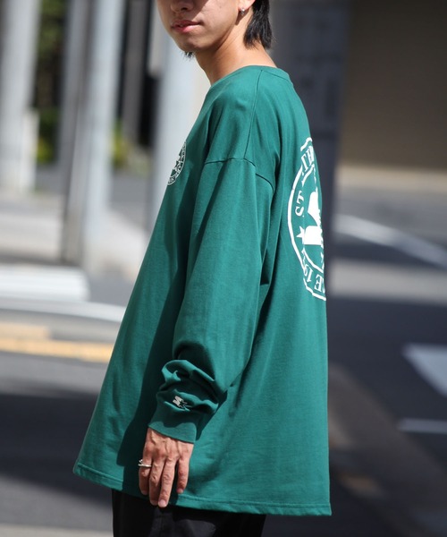 STARTER BLACK LABEL(スターターブラックレーベル)の「【STARTER /スターター】サークル発泡プリント ロングスリーブTシャツ(Tシャツ/カットソー・メンズ・ホワイト/グリーン/ブラック・M/L/XL)」の14枚目の写真