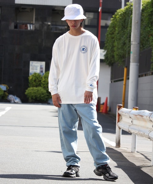 STARTER BLACK LABEL(スターターブラックレーベル)の「【STARTER /スターター】サークル発泡プリント ロングスリーブTシャツ(Tシャツ/カットソー・メンズ・ホワイト/グリーン/ブラック・M/L/XL)」の6枚目の写真