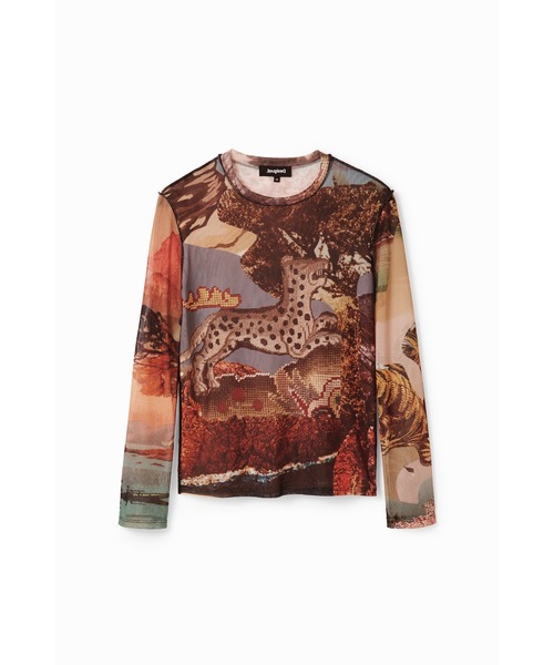 Desigual(デシグアル)の「M.C. Lacroix Tapestry Print Long Sleeve Tee / M.C. ラクロワ タペストリープリント ロングスリーブティー(Tシャツ/カットソー・レディース・マルチ・M/L/S/XL/XS)」の3枚目の写真