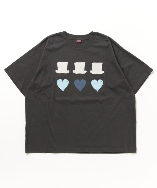 BOHEMIANS(ボヘミアンズ)の「BOHEMIANS/ボヘミアンズ TRIO LOVE HAT PT. LOOSE S/S T Tシャツ(Tシャツ/カットソー・レディース・ホワイト/チャコール・XS)」の2枚目の写真