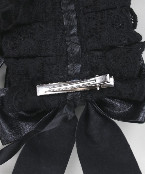 セール】合皮リボンレースヘッドドレス（その他ヘアアクセサリー