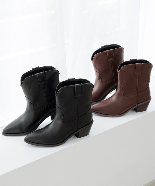 LAKOLE(ラコレ)の「ショートウエスタンブーツ / 969389(ブーツ・レディース・ブラック/ブラウン・MEDIUM/LARGE)」の8枚目の写真